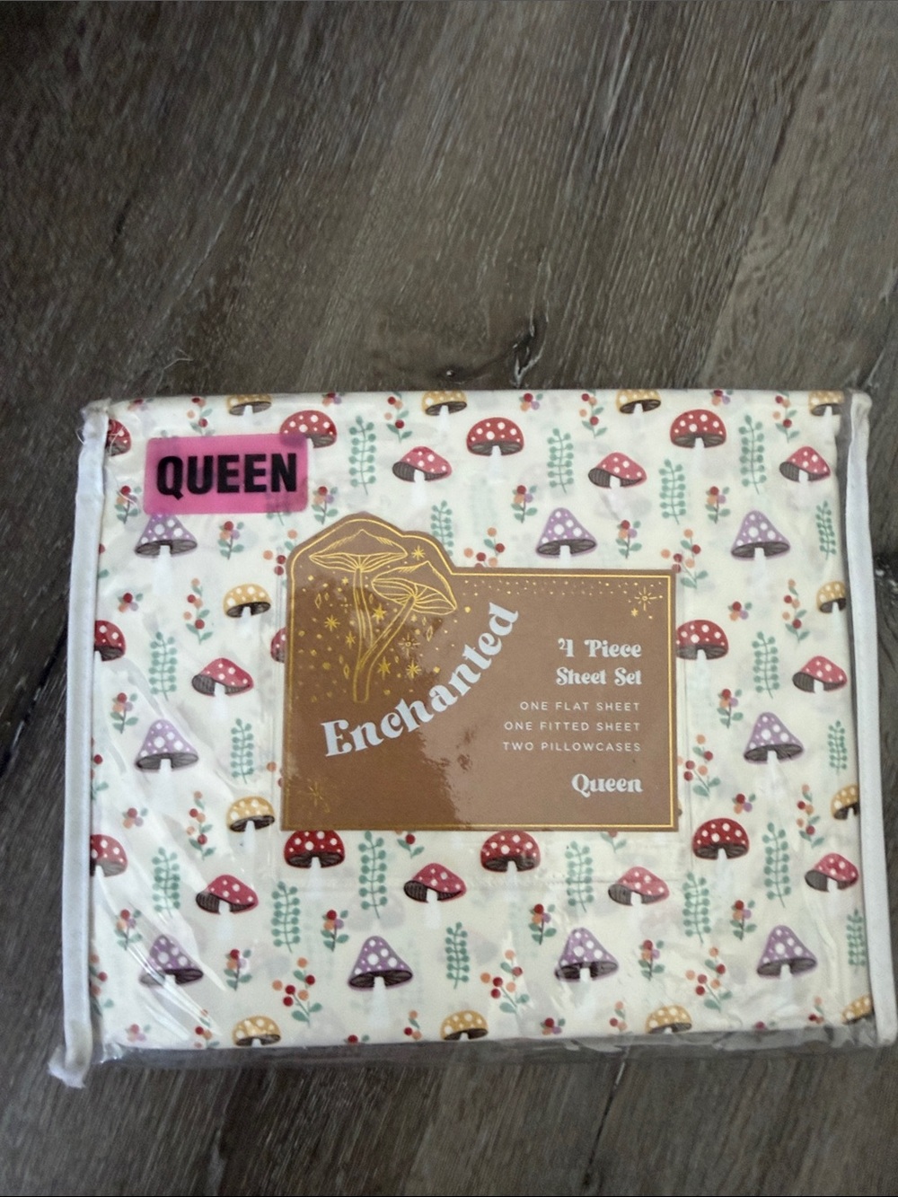 Queen mushrooms fall bed sheets new